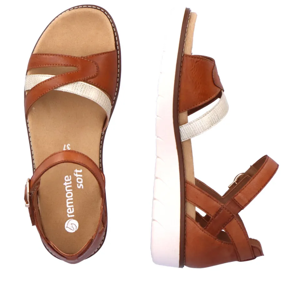 remonte_sandal_dame_3-4.webp Hot Rieker Remonte Sandal Dame Brun