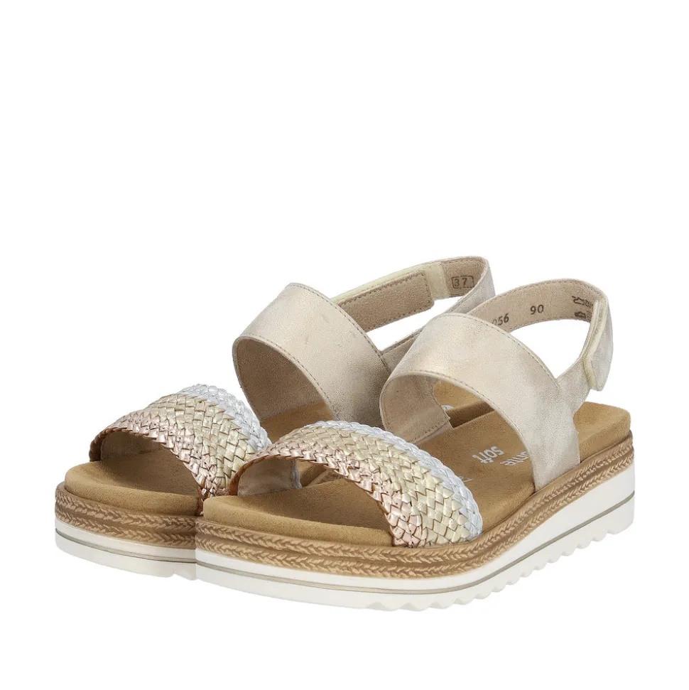 remonte_sandal_dame_3-6.webp Discount Rieker Remonte Sandal Dame Guld,sølv