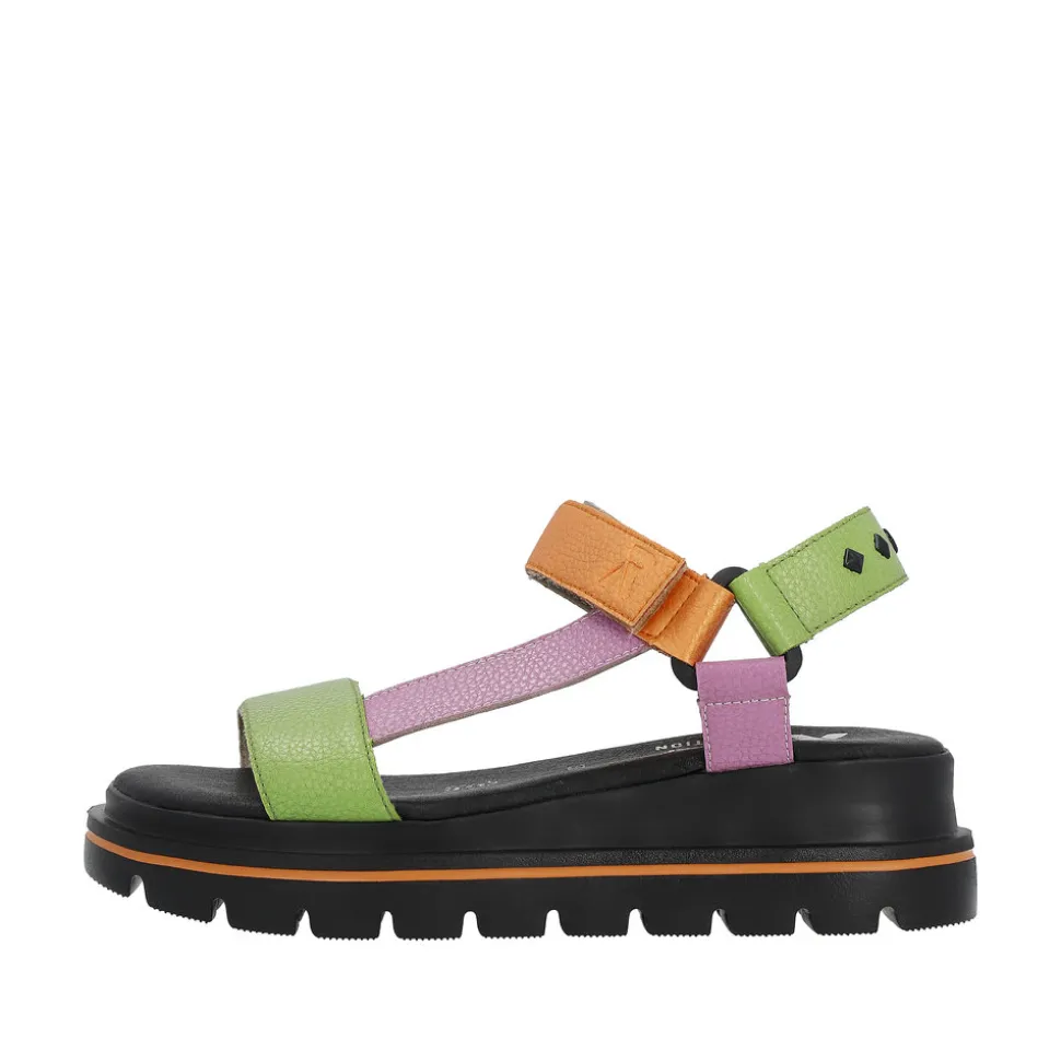rieker_revolution_sandal_dame_8-11.webp Outlet Rieker Revolution Sandal Dame Grøn,lilla,orange,sort