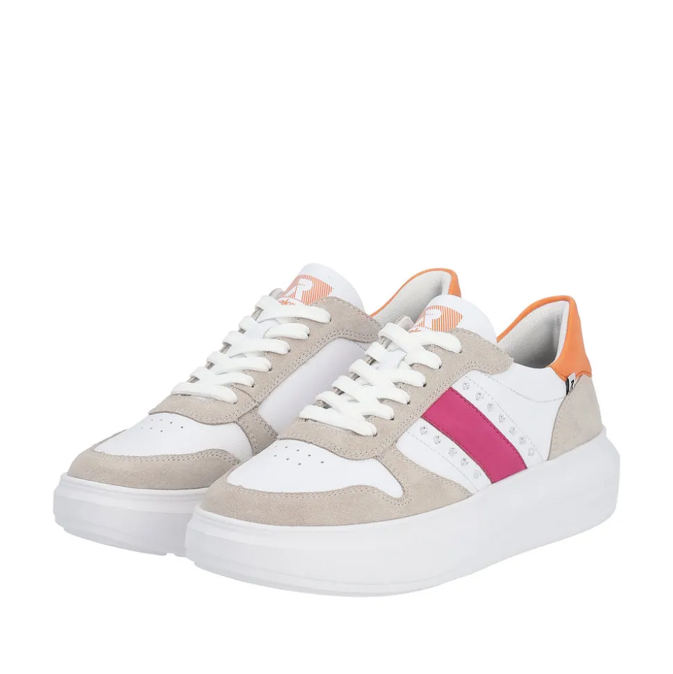 rieker_revolution_sneakers_dame_3-4.webp Store Rieker Revolution Sneakers Dame Beige,hvid,orange,pink